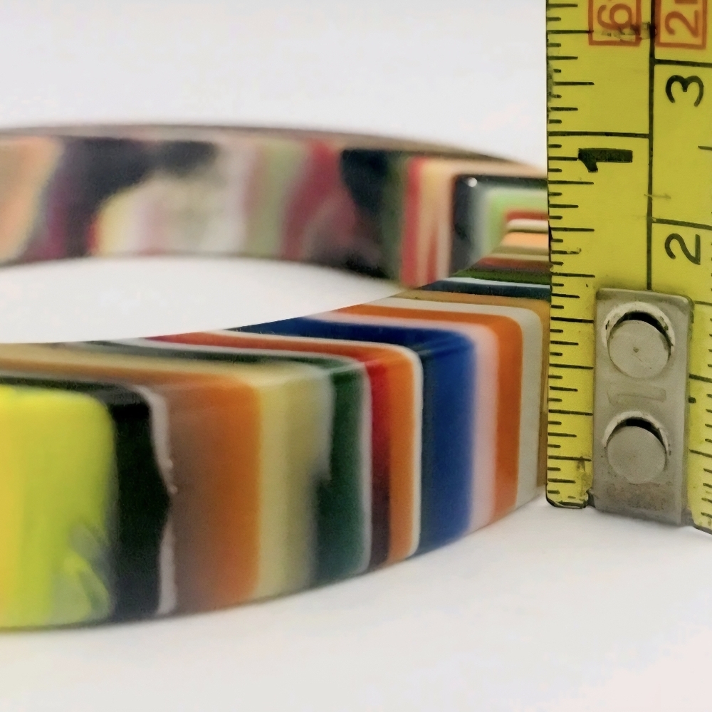 Vtg. SOBRAL Resin Bracelet Signed Brazil - Picture 6 of 7